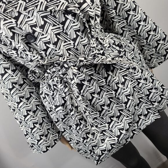 Style & Co double breasted black & white pea coat - Picture 10 of 12